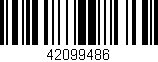 Código de barras (EAN, GTIN, SKU, ISBN): '42099486'