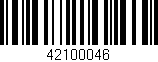Código de barras (EAN, GTIN, SKU, ISBN): '42100046'