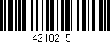 Código de barras (EAN, GTIN, SKU, ISBN): '42102151'