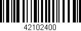 Código de barras (EAN, GTIN, SKU, ISBN): '42102400'