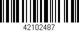 Código de barras (EAN, GTIN, SKU, ISBN): '42102487'