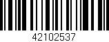 Código de barras (EAN, GTIN, SKU, ISBN): '42102537'