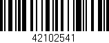 Código de barras (EAN, GTIN, SKU, ISBN): '42102541'