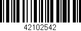 Código de barras (EAN, GTIN, SKU, ISBN): '42102542'