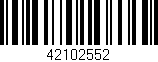 Código de barras (EAN, GTIN, SKU, ISBN): '42102552'