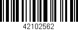 Código de barras (EAN, GTIN, SKU, ISBN): '42102562'