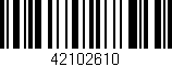 Código de barras (EAN, GTIN, SKU, ISBN): '42102610'
