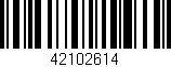 Código de barras (EAN, GTIN, SKU, ISBN): '42102614'