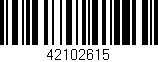 Código de barras (EAN, GTIN, SKU, ISBN): '42102615'
