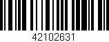 Código de barras (EAN, GTIN, SKU, ISBN): '42102631'