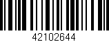 Código de barras (EAN, GTIN, SKU, ISBN): '42102644'