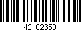 Código de barras (EAN, GTIN, SKU, ISBN): '42102650'