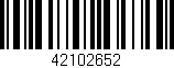 Código de barras (EAN, GTIN, SKU, ISBN): '42102652'