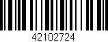 Código de barras (EAN, GTIN, SKU, ISBN): '42102724'