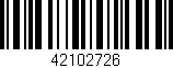 Código de barras (EAN, GTIN, SKU, ISBN): '42102726'