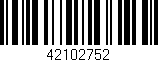 Código de barras (EAN, GTIN, SKU, ISBN): '42102752'