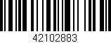 Código de barras (EAN, GTIN, SKU, ISBN): '42102883'