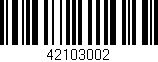 Código de barras (EAN, GTIN, SKU, ISBN): '42103002'