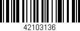 Código de barras (EAN, GTIN, SKU, ISBN): '42103136'