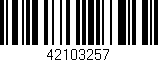 Código de barras (EAN, GTIN, SKU, ISBN): '42103257'