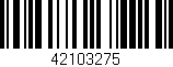 Código de barras (EAN, GTIN, SKU, ISBN): '42103275'