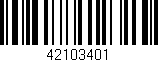 Código de barras (EAN, GTIN, SKU, ISBN): '42103401'