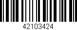 Código de barras (EAN, GTIN, SKU, ISBN): '42103424'