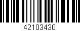 Código de barras (EAN, GTIN, SKU, ISBN): '42103430'