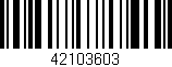 Código de barras (EAN, GTIN, SKU, ISBN): '42103603'