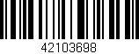 Código de barras (EAN, GTIN, SKU, ISBN): '42103698'
