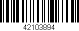 Código de barras (EAN, GTIN, SKU, ISBN): '42103894'