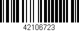 Código de barras (EAN, GTIN, SKU, ISBN): '42106723'