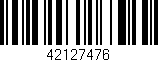 Código de barras (EAN, GTIN, SKU, ISBN): '42127476'