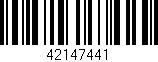 Código de barras (EAN, GTIN, SKU, ISBN): '42147441'