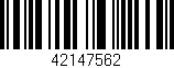 Código de barras (EAN, GTIN, SKU, ISBN): '42147562'