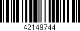 Código de barras (EAN, GTIN, SKU, ISBN): '42149744'