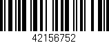 Código de barras (EAN, GTIN, SKU, ISBN): '42156752'