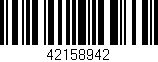Código de barras (EAN, GTIN, SKU, ISBN): '42158942'