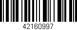 Código de barras (EAN, GTIN, SKU, ISBN): '42160997'