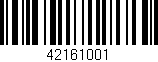 Código de barras (EAN, GTIN, SKU, ISBN): '42161001'