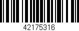 Código de barras (EAN, GTIN, SKU, ISBN): '42175316'