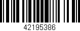Código de barras (EAN, GTIN, SKU, ISBN): '42195386'