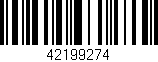 Código de barras (EAN, GTIN, SKU, ISBN): '42199274'