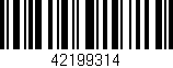 Código de barras (EAN, GTIN, SKU, ISBN): '42199314'