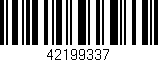 Código de barras (EAN, GTIN, SKU, ISBN): '42199337'