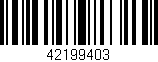 Código de barras (EAN, GTIN, SKU, ISBN): '42199403'