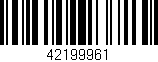 Código de barras (EAN, GTIN, SKU, ISBN): '42199961'