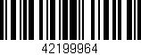 Código de barras (EAN, GTIN, SKU, ISBN): '42199964'