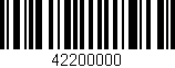 Código de barras (EAN, GTIN, SKU, ISBN): '42200000'