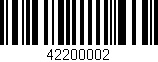 Código de barras (EAN, GTIN, SKU, ISBN): '42200002'